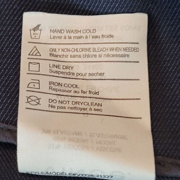 Vince High-rise Wide Leg Dress Pants 8 Navy Trouser Stretch Flat Front Side Zip - Picture 11 of 11